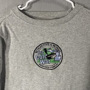 Vintage The Cold War Michigan State Vs Michigan Hockey 2001 Sweatshirt Large